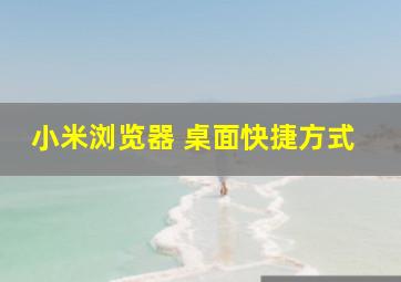 小米浏览器 桌面快捷方式